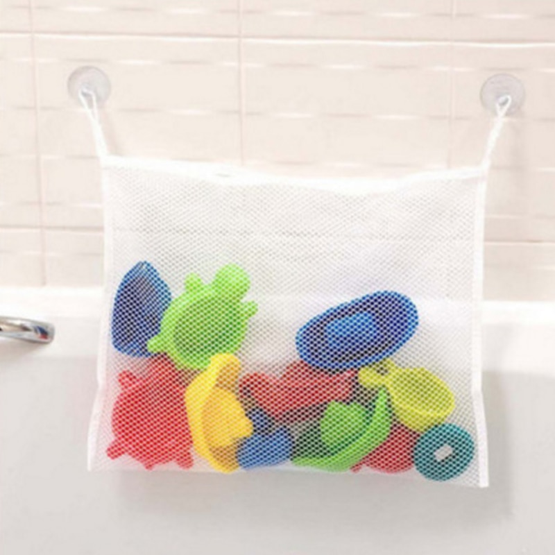 Baby Bath Toy Storage Bag with Suckers Mesh Net Bag for Toys Baby Toys Organizer Holder Children Water Toys Accessaries 45*35cm